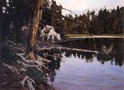 Johnson, Frank Tenney Cove in Yellowstone Park oil painting reproduction